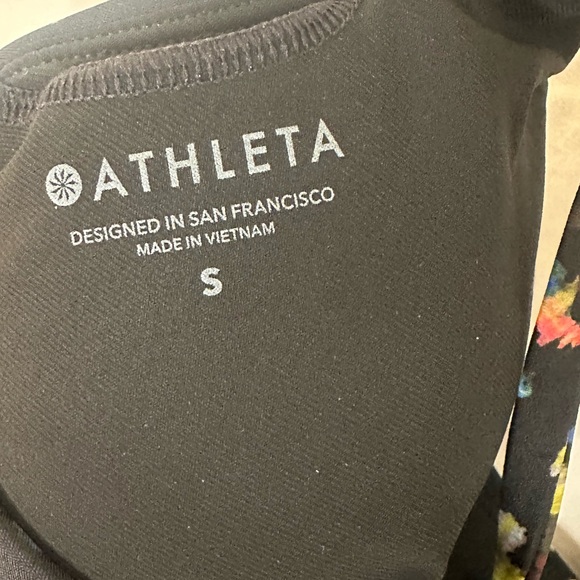 Athleta Black Multicolor Print One-Piece Swimsuit - Picture 4 of 6